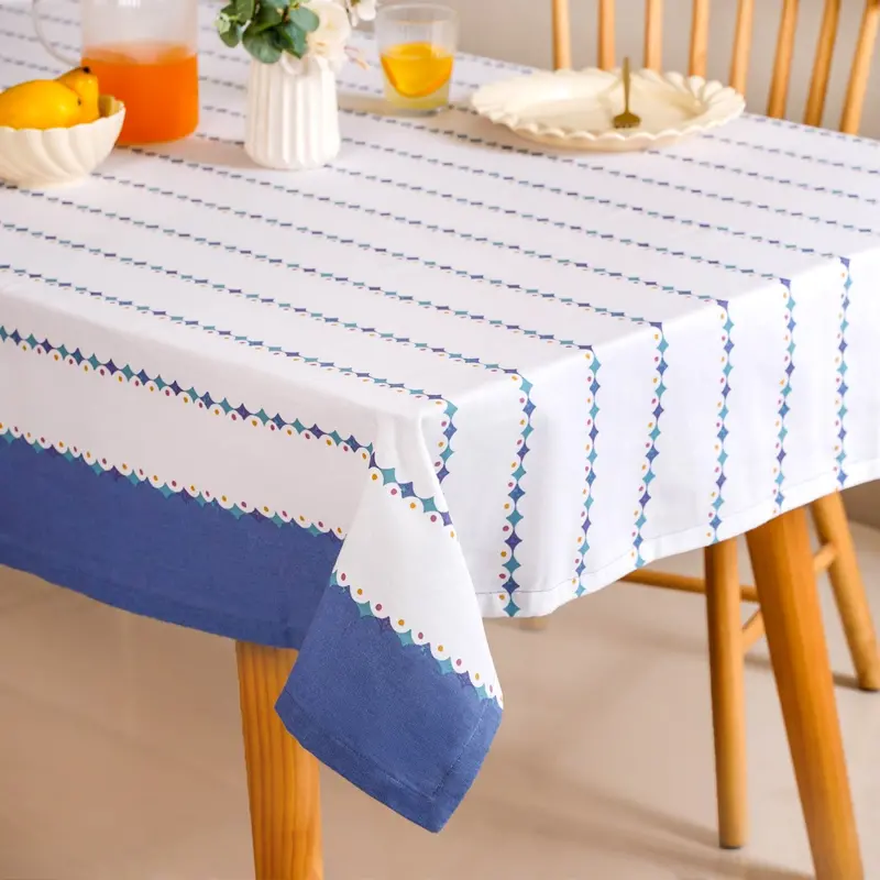 Florina 6-Seater Pure Cotton Tablecloth – 215X167Cm Breathable Weave 1