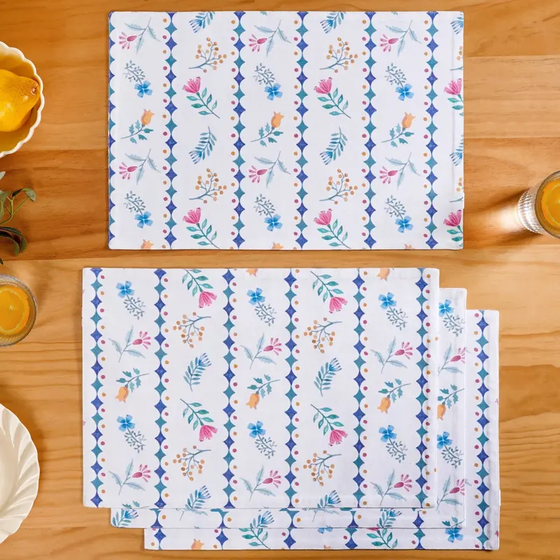 Florina Reversible Placemat Set – 4 Versatile Table Mats 1