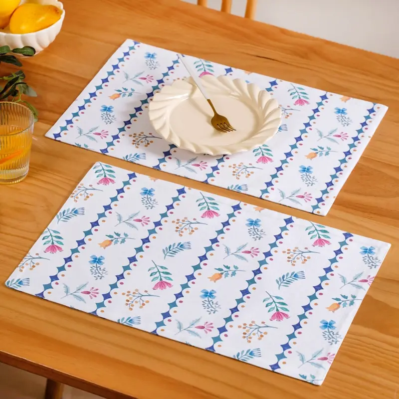 Florina Reversible Placemat Set – 6 Dual-Finish Table Mats 1