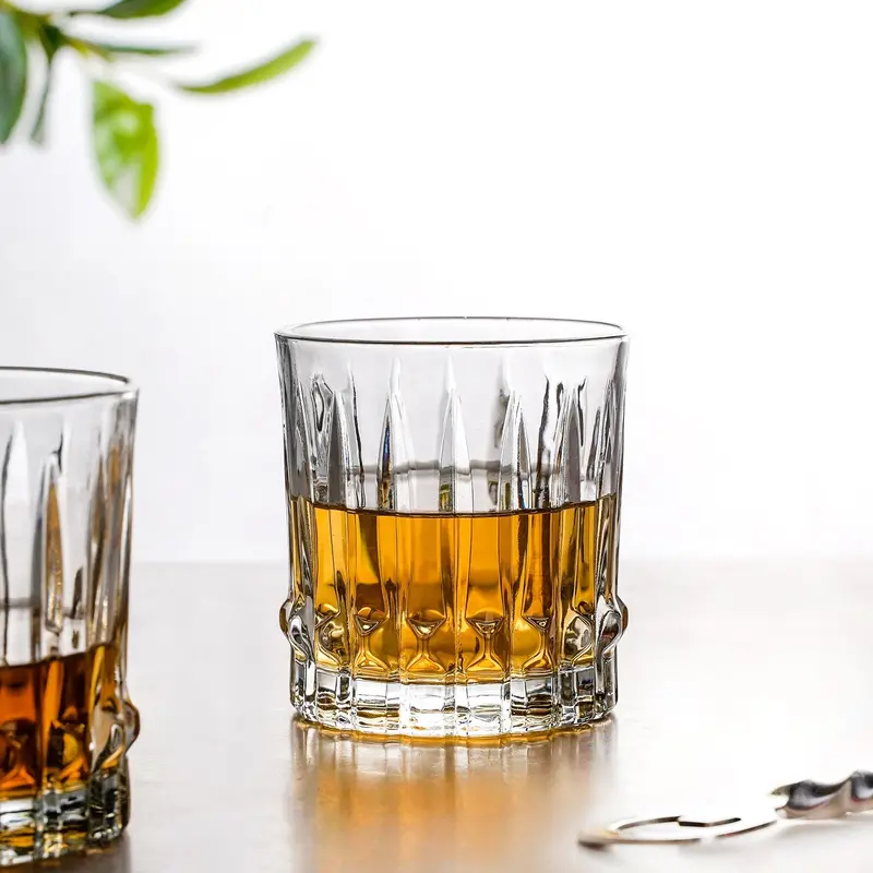 Fluted Jewel-Embellished Scotch Glasses – Large Set Of 6 (310Ml Each) 1