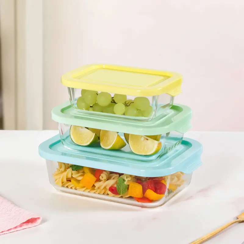 Freshlock Rectangular Meal Prep Box Set – 3 Sizes 1