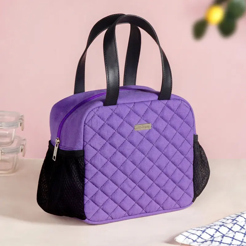 Freshpack Insulated Lunch Bag – Purple Thermal Daily Carry Tote 1