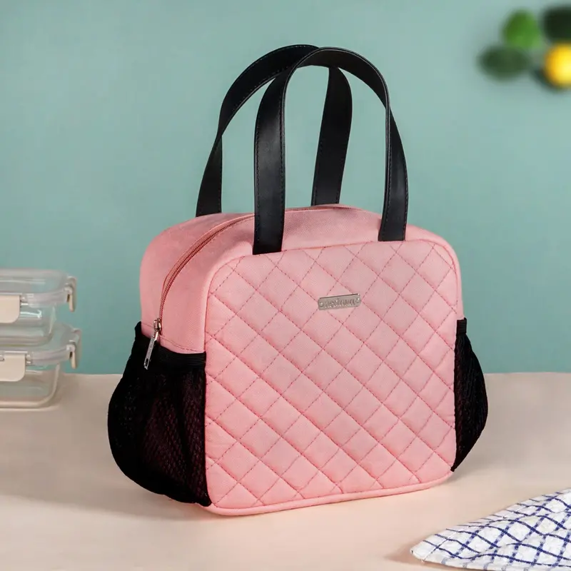 Freshpack Pink Thermal Lunch Bag – Insulated Compact Carry Tote 1