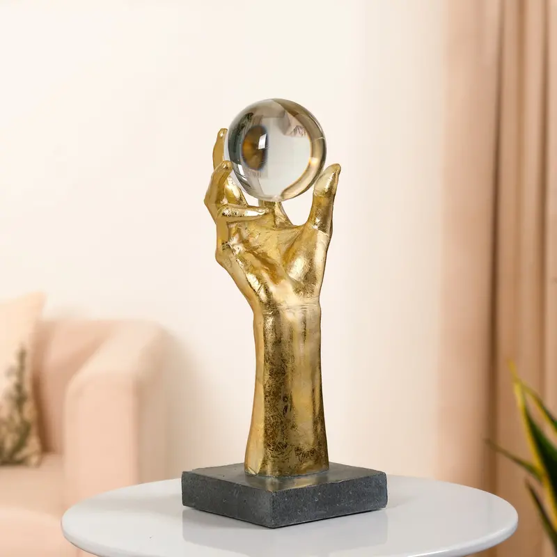 'Future In Your Hands' Crystal Accent – Thoughtful Tabletop Art 1
