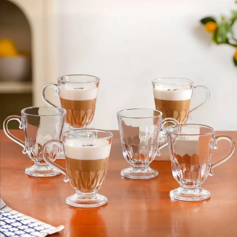 Gibraltar-Style Irish Coffee Tumblers – Set Of 6, 196Ml Tall Narrow Coffee Glasses 1