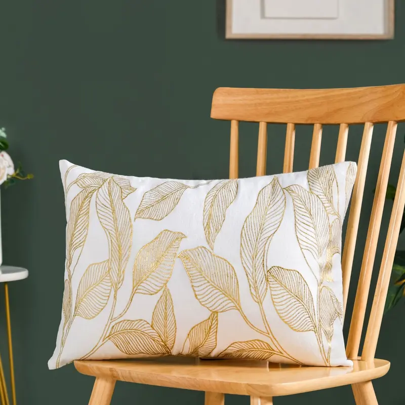 Gilded Forest-Themed Cotton Cushion Cover – 50X36Cm 1