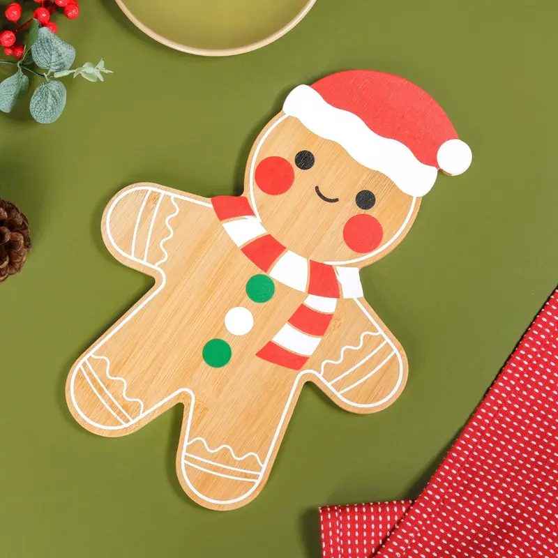 Gingerbread Man-Shaped Ceramic Serving Platter (30 × 22 Cm) 1