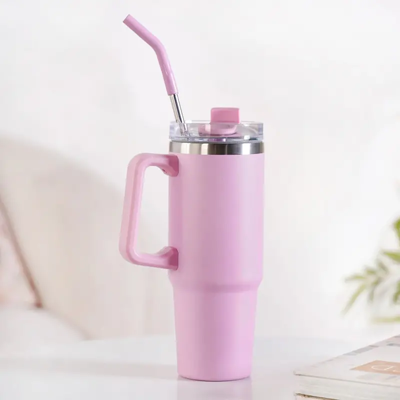 Glacio Baby Rose Stainless Steel Bottle – Compact Fit For Car Cup Holders, 850Ml 1