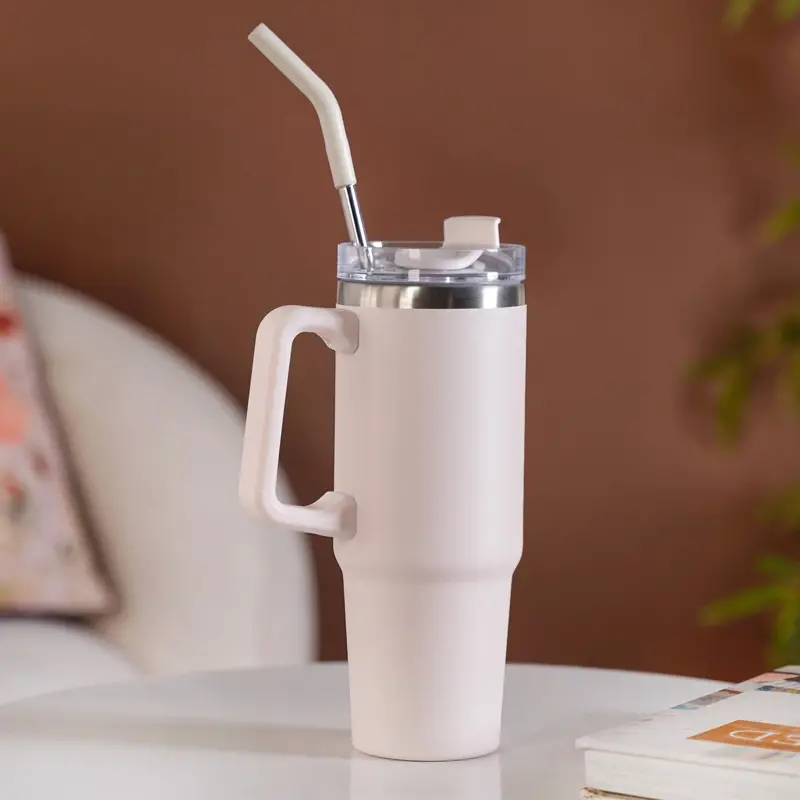 Glacio Moonbeam White Double-Wall Sipper Bottle – Temperature-Controlled, 850Ml 1