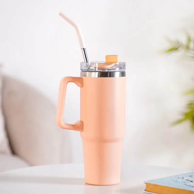 Glacio Spill-Resistant Stainless Steel Water Bottle – Soft Apricot, 850Ml 1
