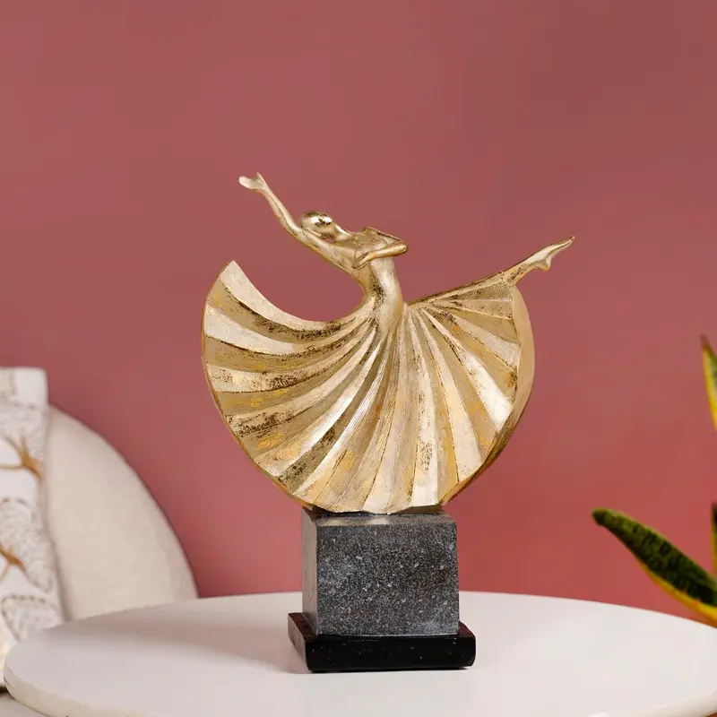 Gold Ballet Dancer Artistic Table Decor 1