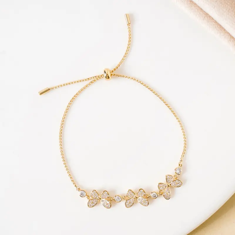 Gold Butterfly Charm Bracelet 1