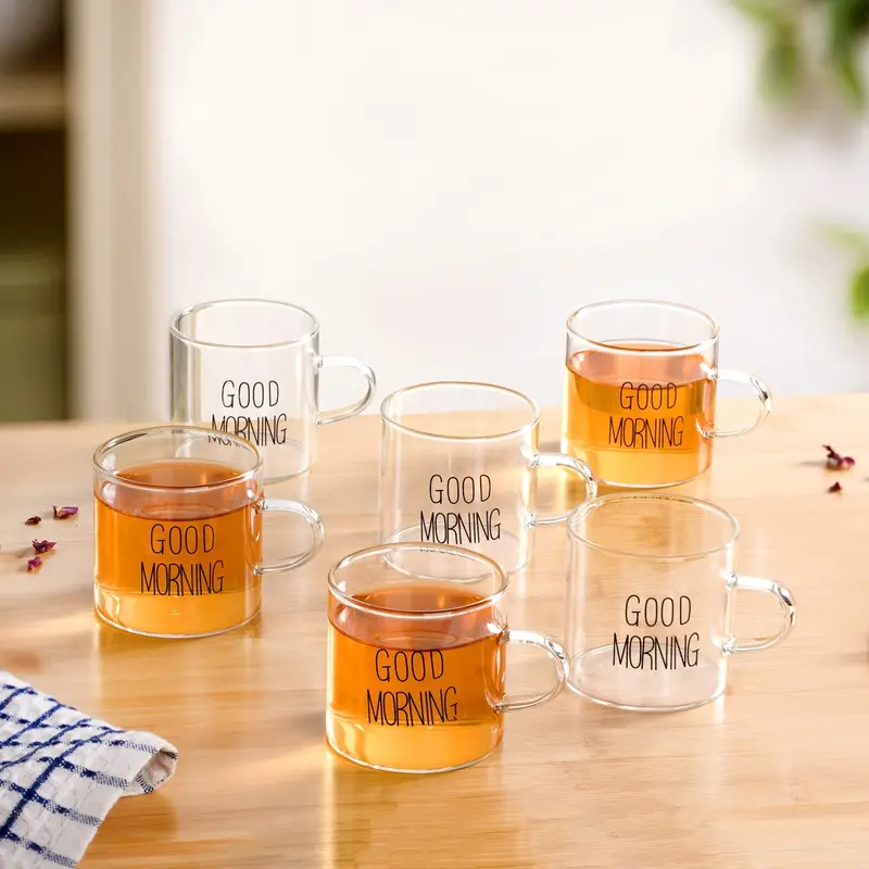 Good Morning Ceramic Cup Set – 6-Piece, 130Ml Everyday Mugs 1