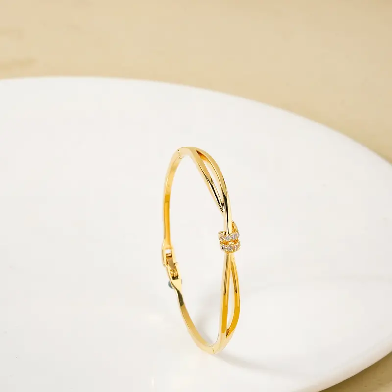 Graceful Knotted Vines Gold Wrap Bracelet 1