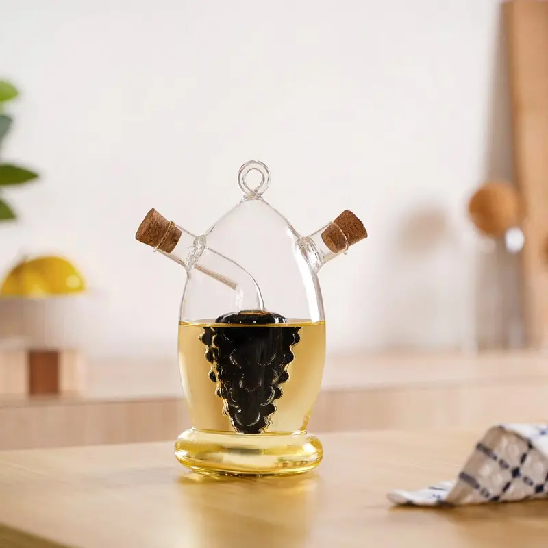 Grape-Inspired Dual-Glass Cruet – Gourmet Oil And Vinegar Serving Set 1