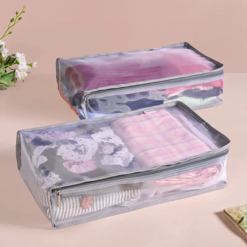 Grey Wardrobe Organizer Storage Bag Duo 1
