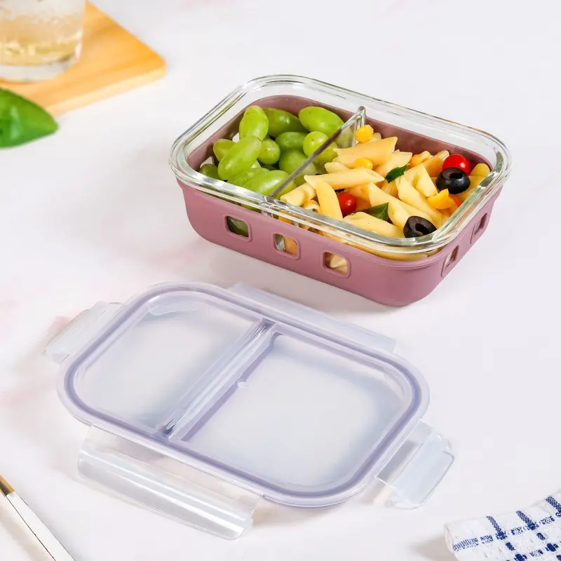Gripso 600Ml Two-Section Food Carrier – Mauve Dual Compartment Design 1