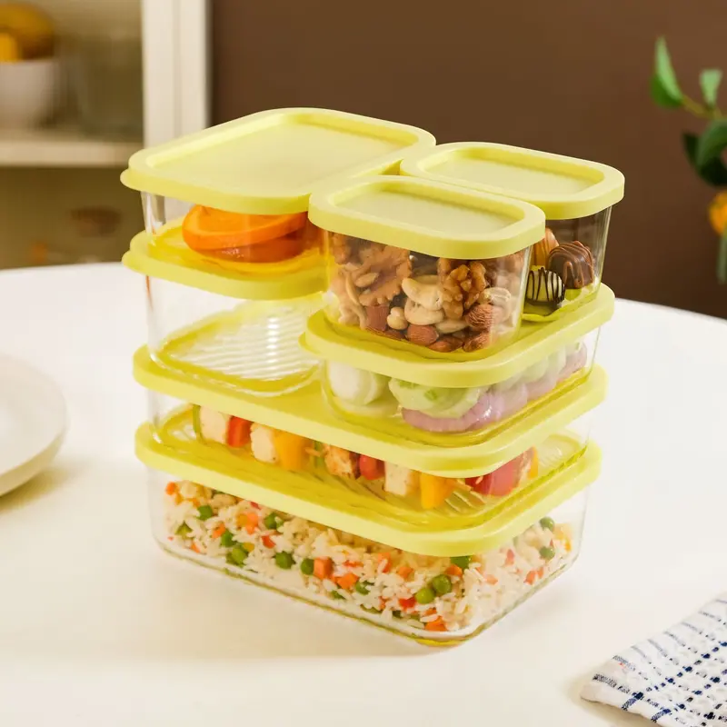 Groovo Stack-On Airtight Food Storage Container Set – 7-Piece Variety Pack (310–1700Ml) 1