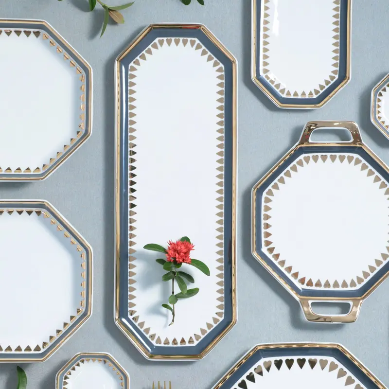 Heart-Shaped Long Ceramic Serving Plate – Romantic Table Accent 1