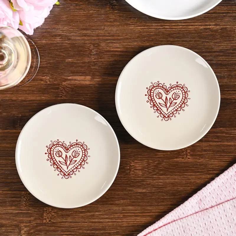 Hearty Cream Ceramic Small Plates – Set Of 2, 15Cm Neutral Tableware 1