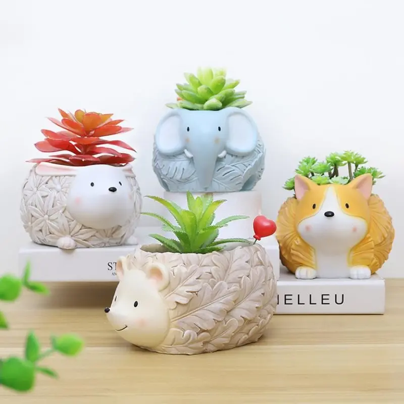 Hedgehog-Design Ceramic Planter 1