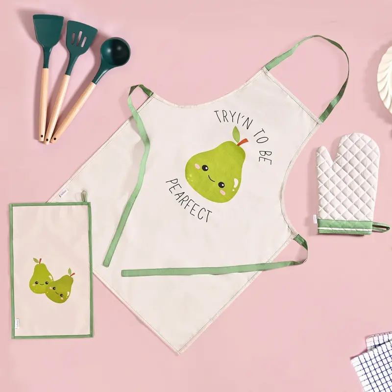 Home Chef Essentials Hamper – Apron, Oven Mitt, Spatula & Linen Hand Towel 1