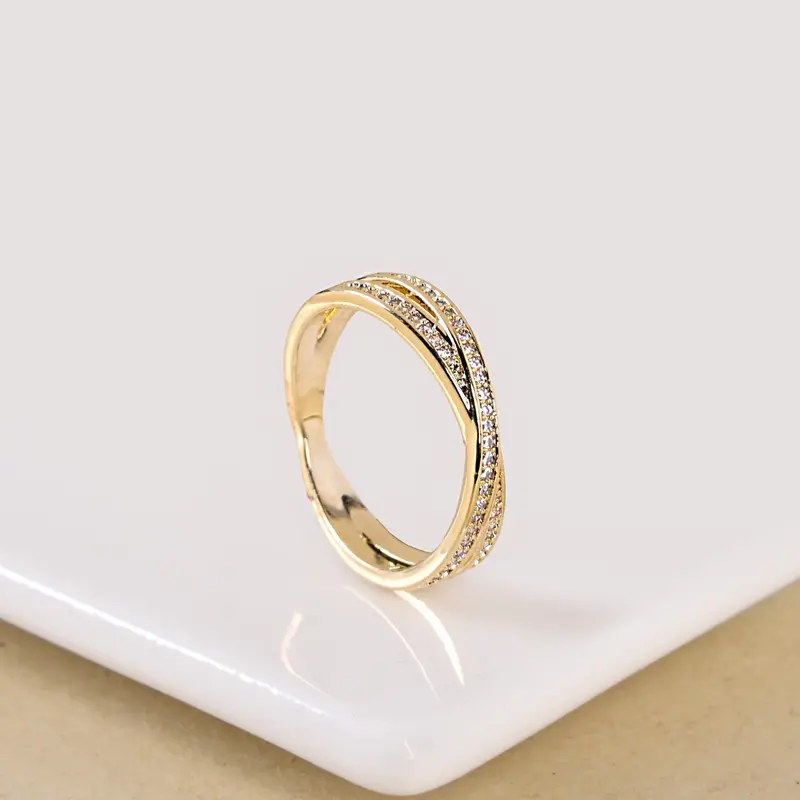 Interwoven Harmony Crisscross Ring 1