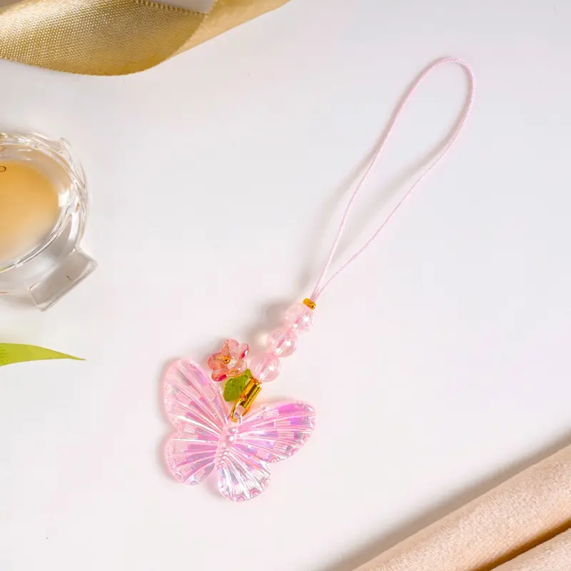 Iridescent Butterfly Phone Charm – Flutter & Shine 1