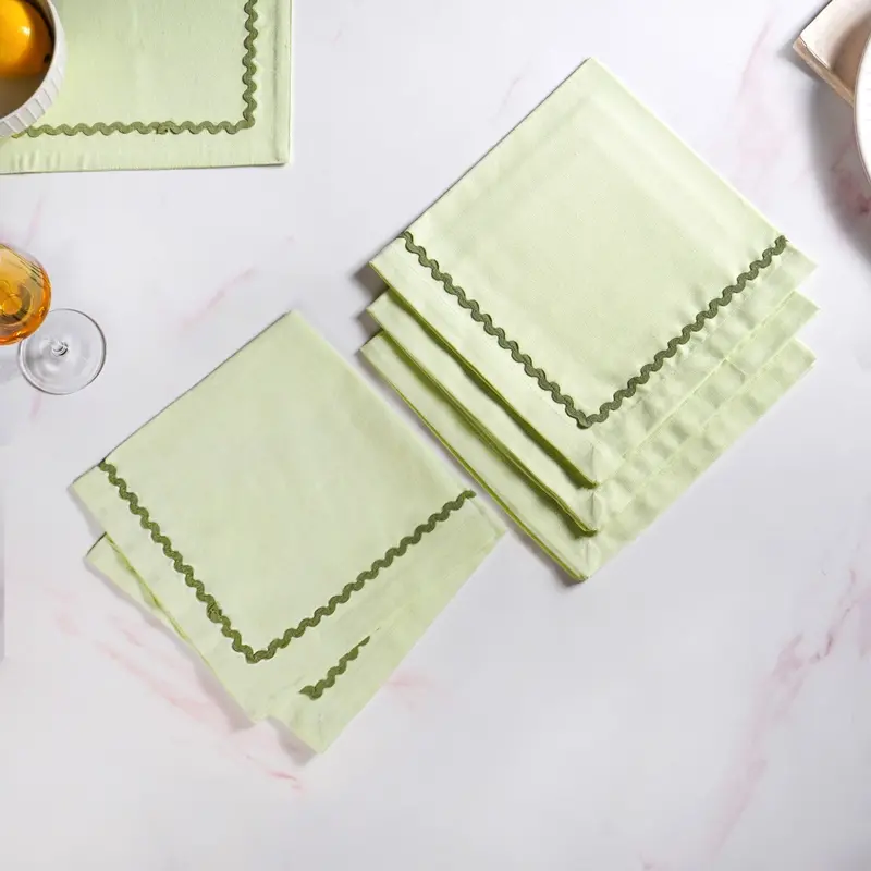 Isabelle Green Rick Rack Napkin Collection (4-Pack) 1