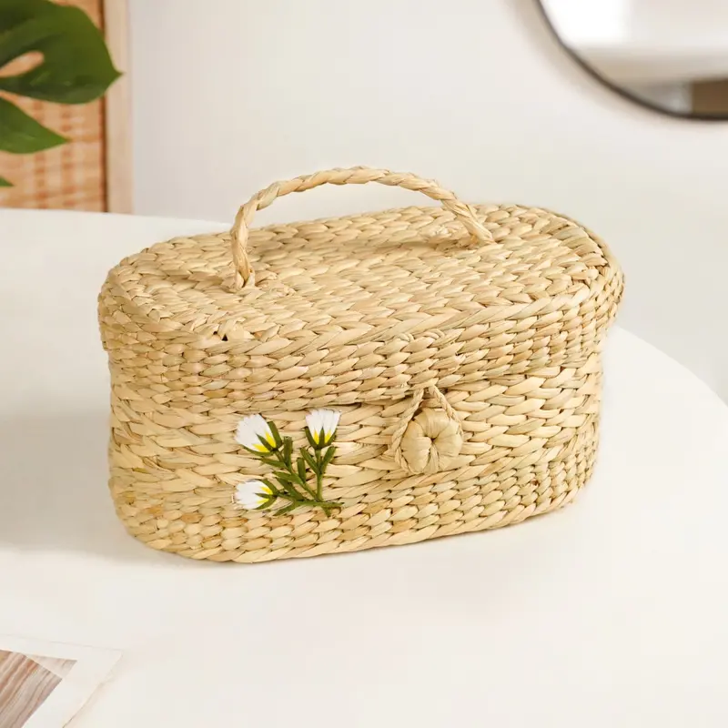 Kauna Natural Grass Storage Basket – Eco-Conscious Handwoven Organizer 1