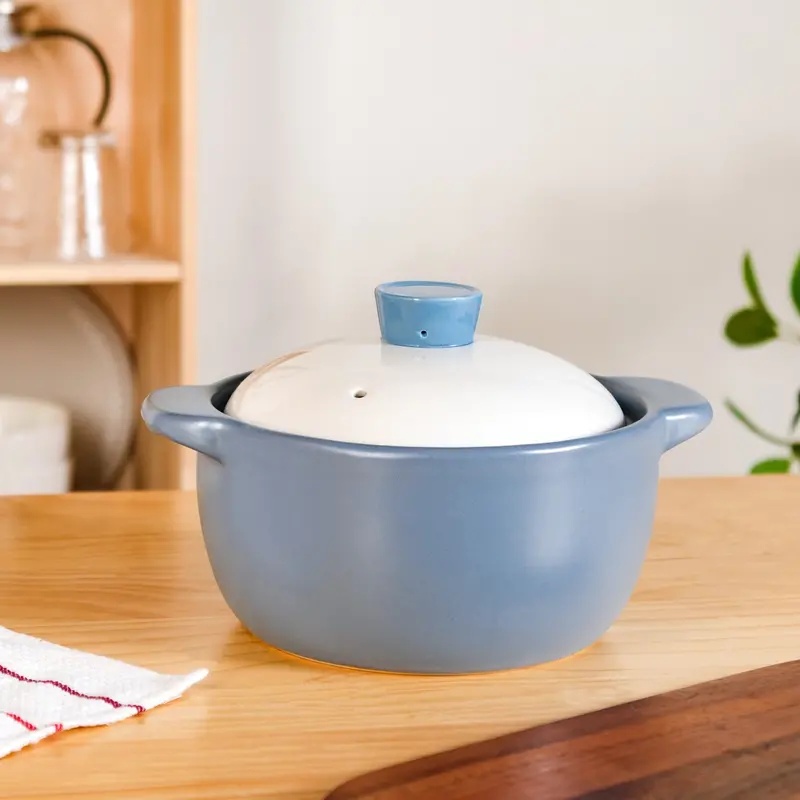 Kindlepot Blue-And-White 2.3L Ceramic Stovetop Cookware 1