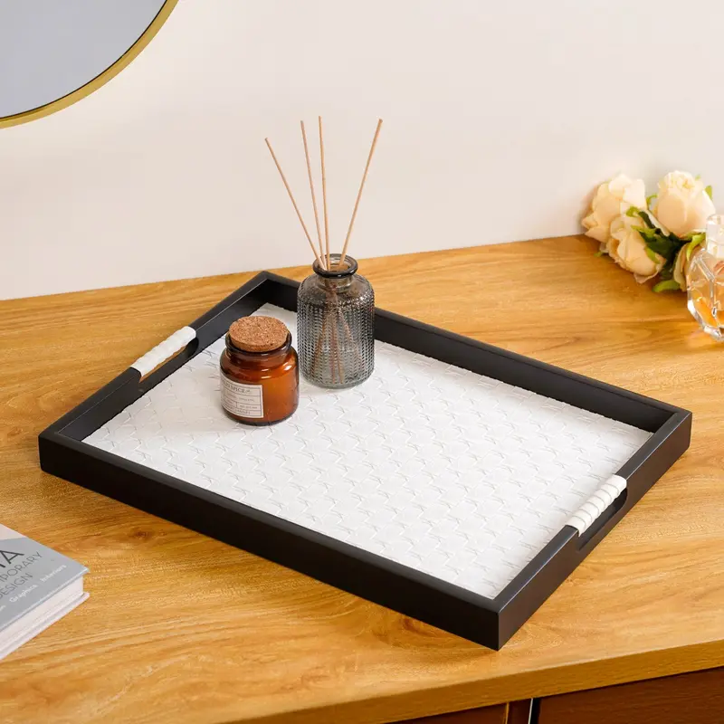 Large White Premium Tabletop Organizer Tray 1