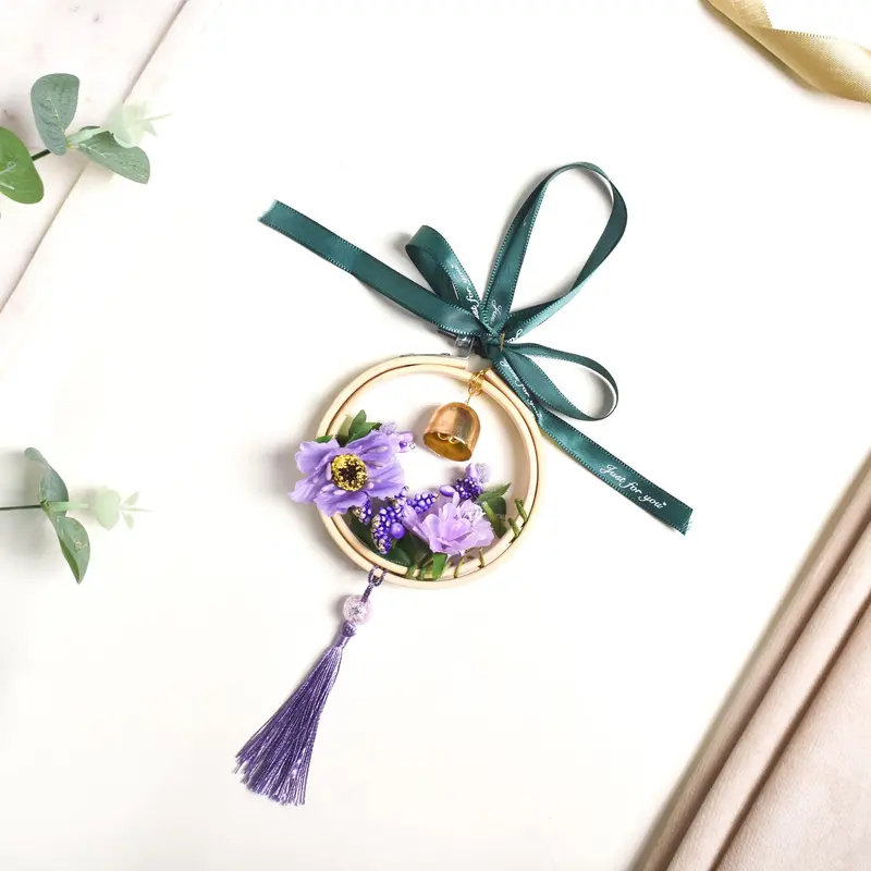 Lavender-Themed Hanging Car Charm – Stylish Diy Accent 1