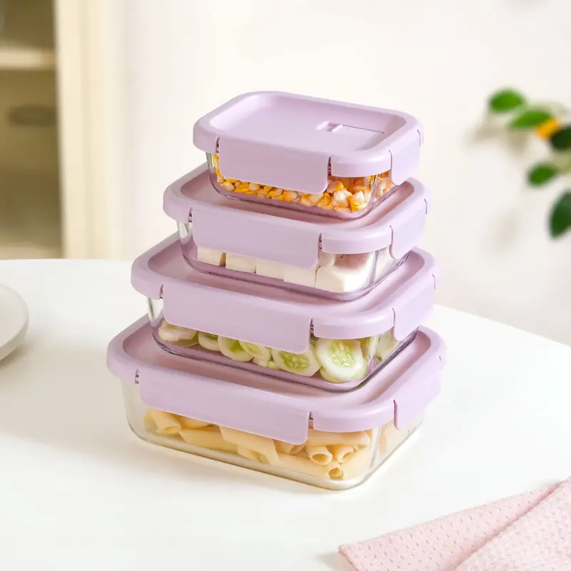 Lavender Venti Airtight Food Containers – 4-Piece Set (370Ml To 1500Ml) 1
