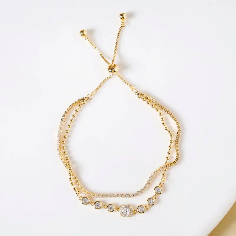 Layered Gold Charm Bracelet 1