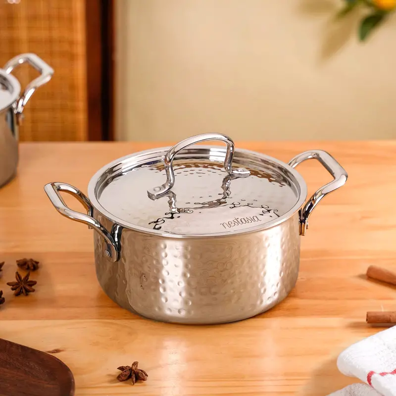 Lidded Tri-Ply Stainless Steel Casserole Pot – 3L 1