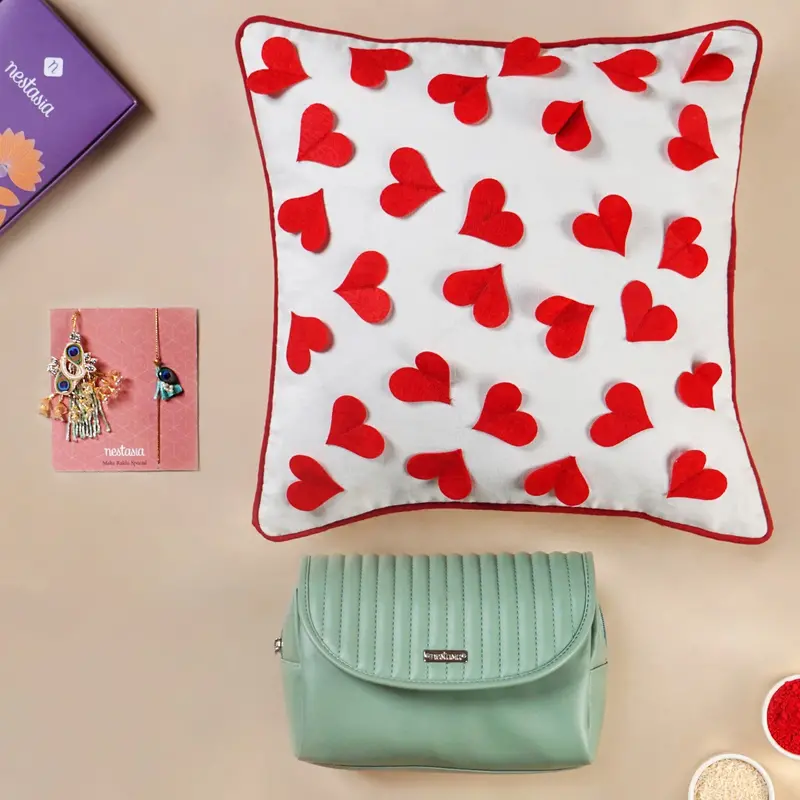 Little Hearts Rakhi Hamper For Bhaiya And Bhabhi 1