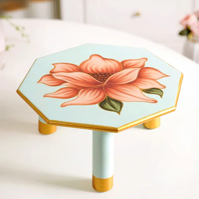 Lotus Royale Mango Wood Octagonal Display Riser 1