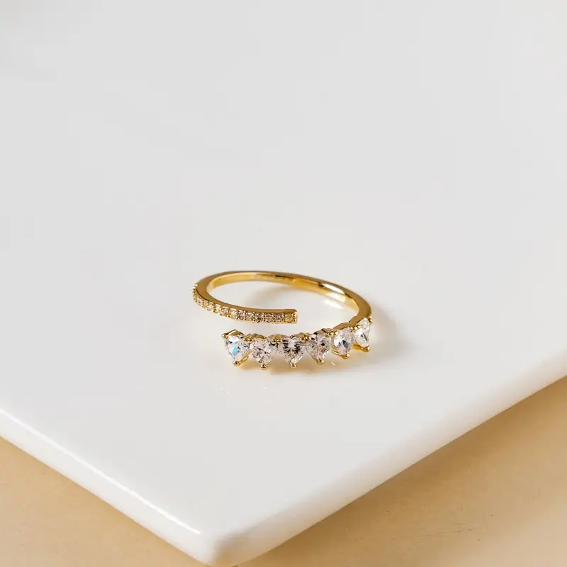 Lovestruck Bypass 14K Gold Ring 1