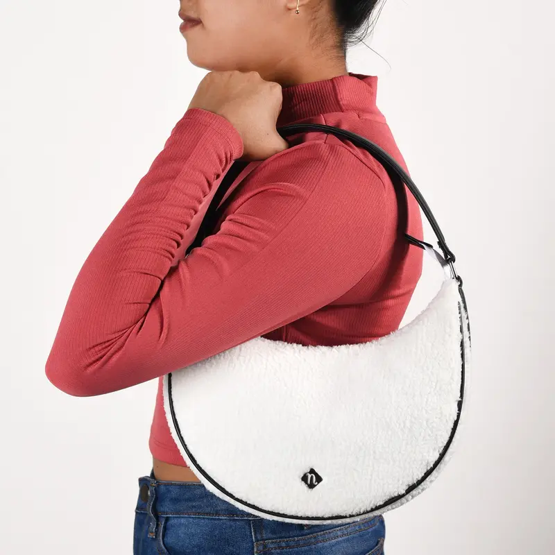Luma Moon Handbag – Structured Vegan Leather Crossbody Bag With Gold Accents 1