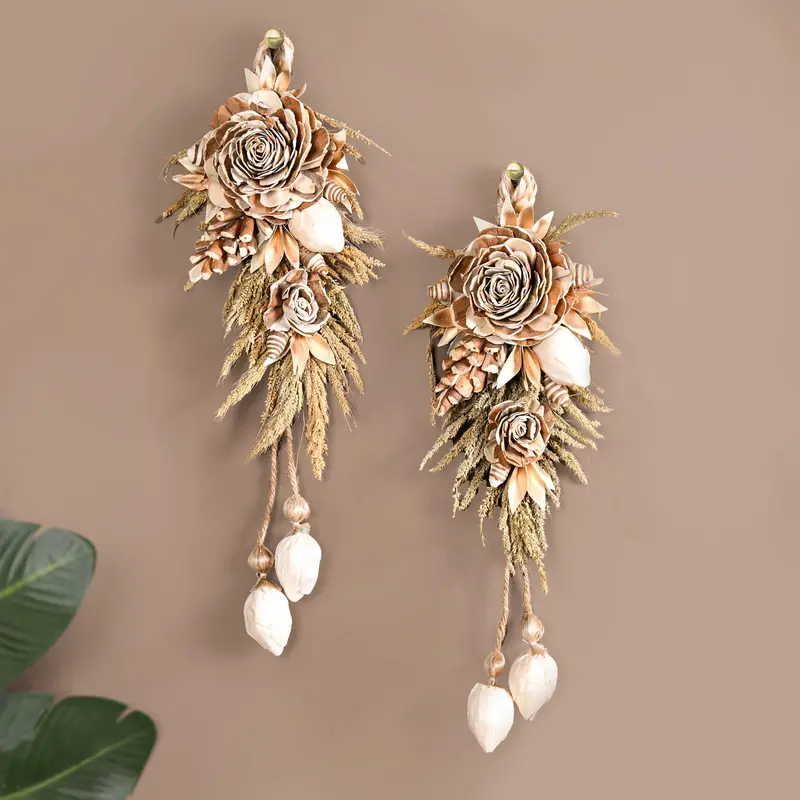 Luxe Organic Bloom Festive Wall Decor – Set Of 2 1