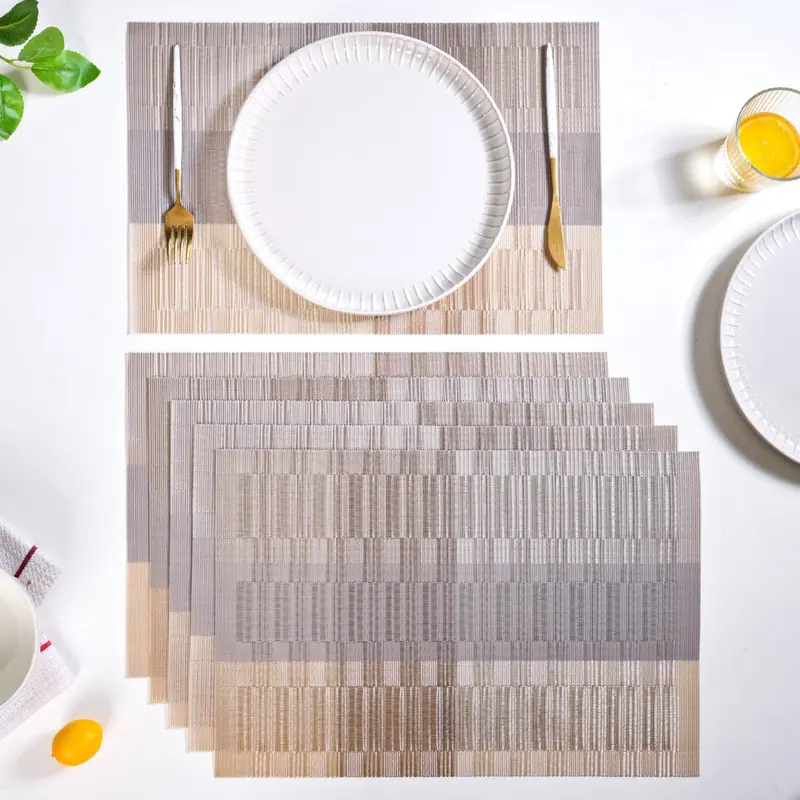 Metallic Gold And Warm Brown Placemats – Set Of 6 1