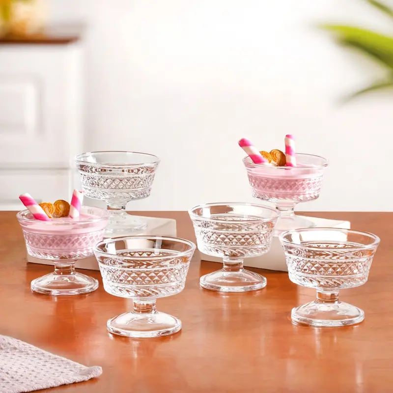 Mini Ice Cream Serving Bowls – Set Of 6, 120Ml Scoop-Friendly Glassware 1