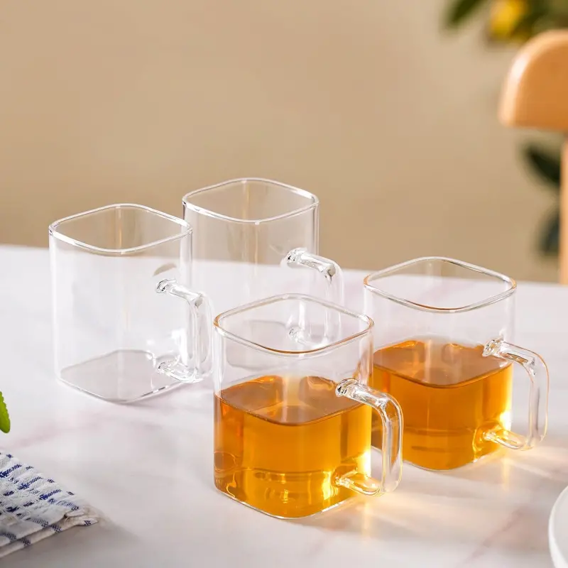 Minimalist Clear Glass Tumblers (4 Pcs, 250Ml Each) 1