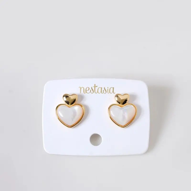 Minimalist Heart-Shaped Stud Earrings 1
