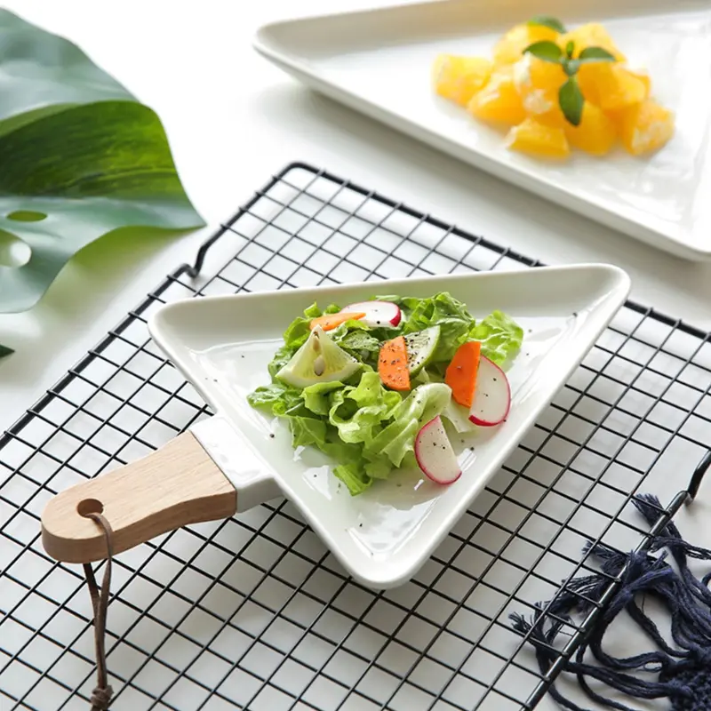Minimalist White Triangle Serving Plate 1
