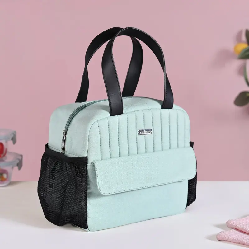 Mint Green Insulated Lunch Tote – Reusable Thermal Carry Bag 1