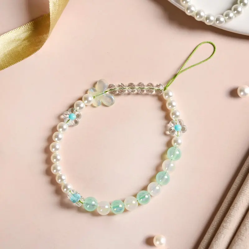 Mint Green Meadow-Inspired Phone Charm 1