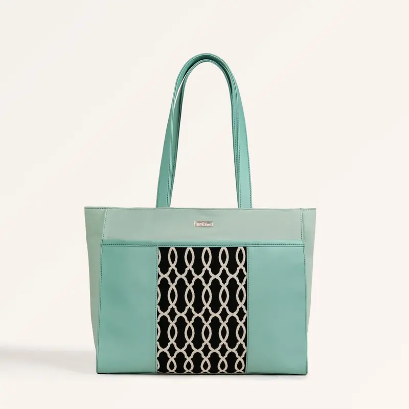 Mintdew Jacquard Texture Tote Bag – Lightweight & Stylish 1