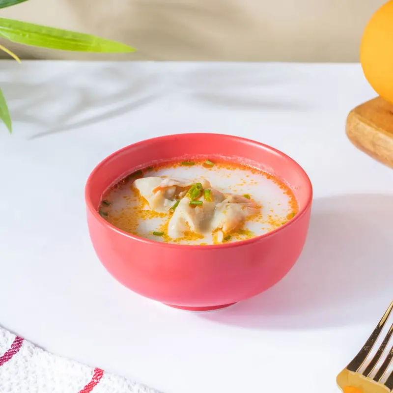 Miso Red Ceramic Snack Bowl – Smooth 200 Ml Serving Dish 1